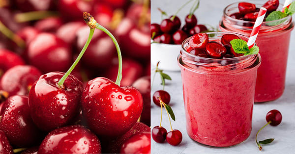 sinh tố cherry thơm ngon, lành mạnh và có lợi cho sức khỏe