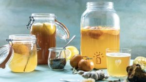 Chuẩn bị nguyên liệu cho trà kombucha dứa tại nhà
