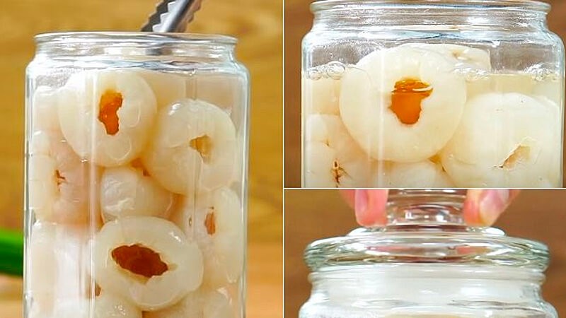 Cách bảo quản được lâu và tận dụng trọn vẹn hương vị của vải thiều chính là làm vải thiều ngâm