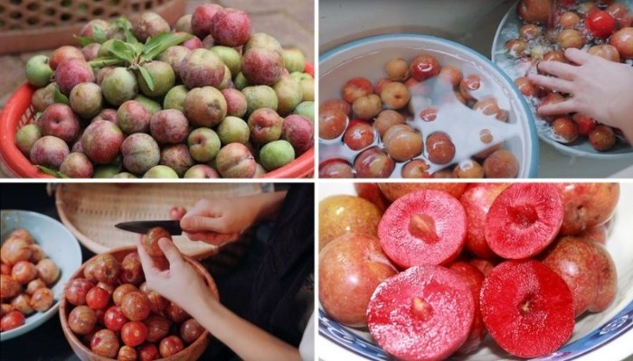 Cách làm mận hậu ngâm đường lâu hư - Không thể sơ sài ở khâu sơ chế 